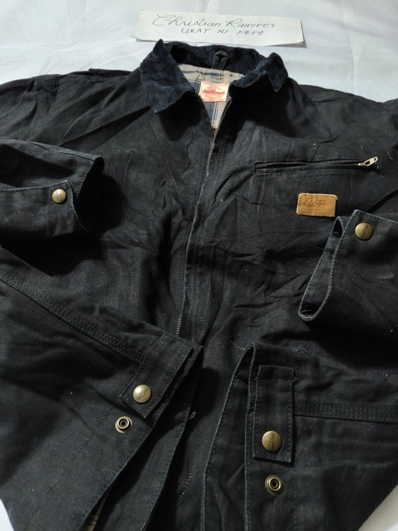 Uncle fu Detroit jacket (Category: Coats, Jackets and Outerwear) located in Bocaue. Submitted by ukaynipepe (Listing ID 1468025230, Image 3). Description: Uncle Fu Detroit jacket Corduroy collar Width 26 Length 27.5 Excellent condition No flaws.