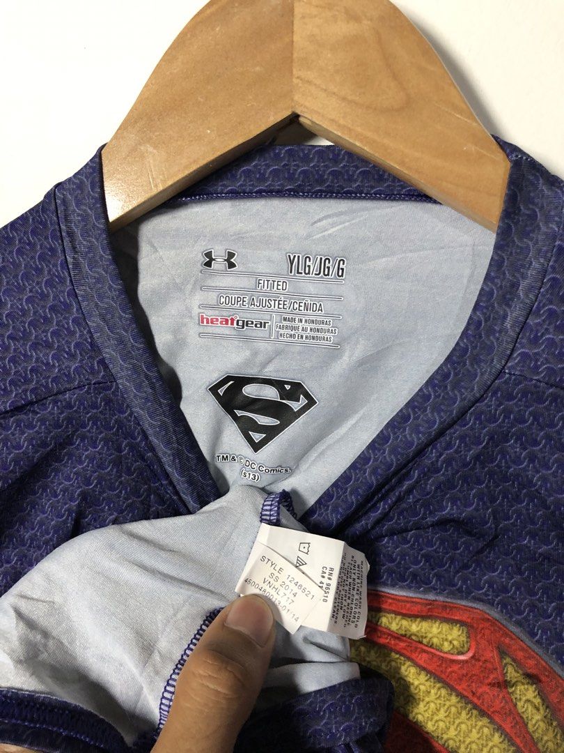 Under Armour X Superman (Category: Activewear) located in Plaridel. Submitted by eco_chic_finds (Listing ID 1467861922, Image 3). Description: Under Armour X Superman Size: S stretchable Width: 17 Length: 23 Like new Condition 10/10 Colorrate No issue Already washed .