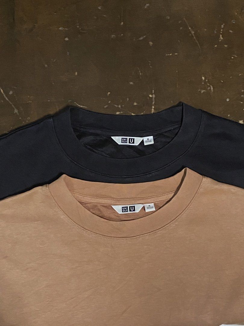 Uniqlo airism Med (Category: Formal Shirts) located in Iligan City. Submitted by renzreyong66220 (Listing ID 1467947676, Image 1). Description: - Brand: Uniqlo U - Items: 2 crew neck t-shirts (Black & Light Brown) - Size: Medium (M) - Material: Thick, high-quality cotton - Fit: Classic relaxed fit - Condition: Clean, tags intact - Option: Buy as a set or individually - Location: Ships from PH / Meet-ups possible.