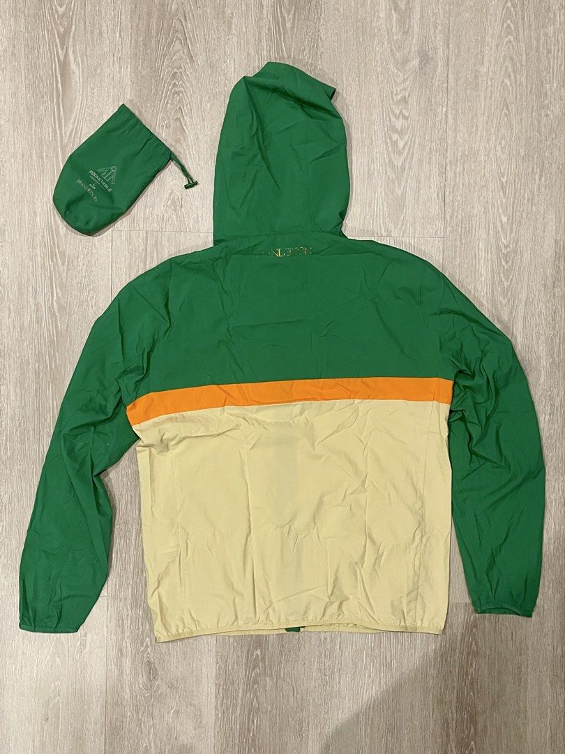 Uniqlo JWA UV Pocketable Parka (Category: Coats, Jackets and Outerwear) located in Marikina City. Submitted by menggufinds (Listing ID 1467983833, Image 2). Description: For Sale: Uniqlo x JW Anderson UV pocketable parka Color: Green Issues: small dark stain and jwa logo peeling, but still fully functional Size: large Dimensions: L: 27in W:22in.