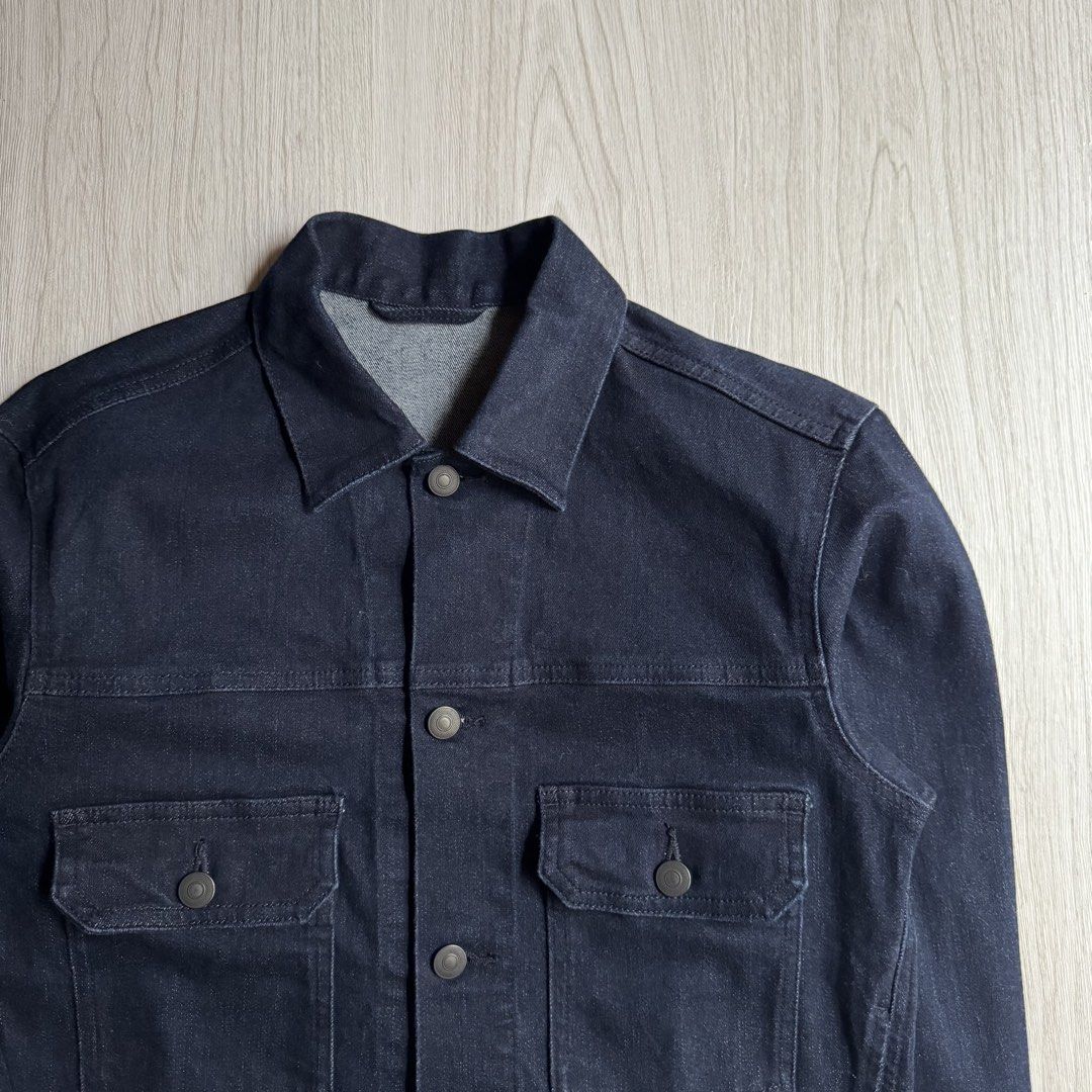 Uniqļo Type II Denim Jacket (Category: Coats, Jackets and Outerwear) located in Zamboanga. Submitted by rustic.rev (Listing ID 1467967365, Image 2). Description: Uniqļo Type II Denim Jacket Like new condition Tagged: S Actual Measurements: Pit to pit: 20” Length: 24” Shoulders: 17.5” Sleeves length: 22”.