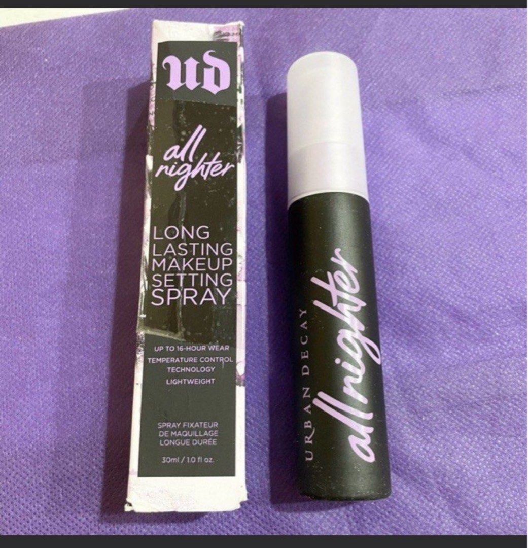 Urban decay all nighter makeup setting spray 30ml (Category: Makeup) located in Pasig City. Submitted by vanityboutique (Listing ID 1468051842, Image 1). Description: .