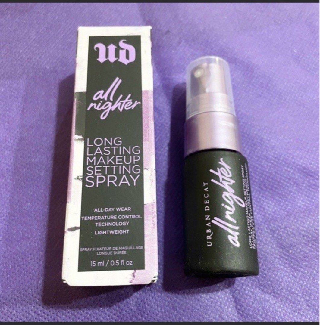 Urban decay all nighter makeup setting spray 15ml (Category: Makeup) located in Manila. Submitted by beautyboutique9 (Listing ID 1468052089, Image 1). Description: .