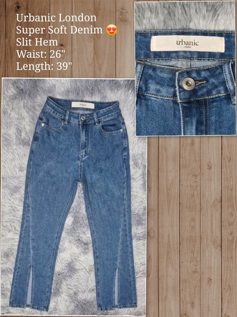 Urbanic London Pants (Category: Jeans) located in General Trias. Submitted by relove_closet8 (Listing ID 1467889984, Image 1). Description: • Washed and never used. • Super soft denim ☁️😍. • Slit hem ❤️ • Buyer handles shipping fee and book J&T or Lalamove only. • Payment first via bank transfer or e-wallet • No cancellation/return/refund of orders. 📍Lancaster, General Trias (Weekdays) 📍Las Piñas (Saturday & Sunday).