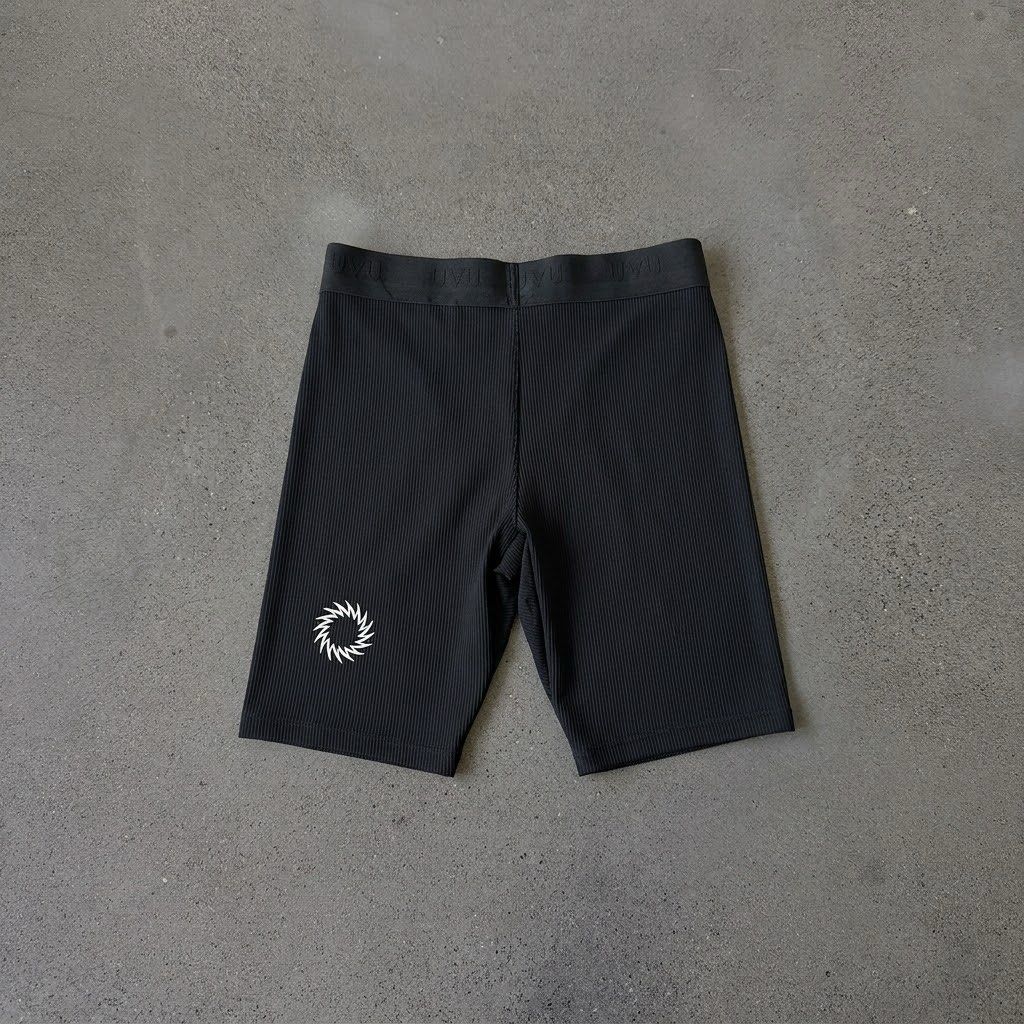 UVU OG Black Tights - V1 (Category: Activewear) located in Manila. Submitted by cessy.runs (Listing ID 1466307374, Image 2). Description: Brand new UVU black ribbed running tights in original packaging with tags. Features an adjustable drawstring waist, striking white logo down the right leg, and a back graphic. Super stretchy and comfortable! If you know UVU, you know this tights started it all. Available on-hand: S (1600) All other sizes availa