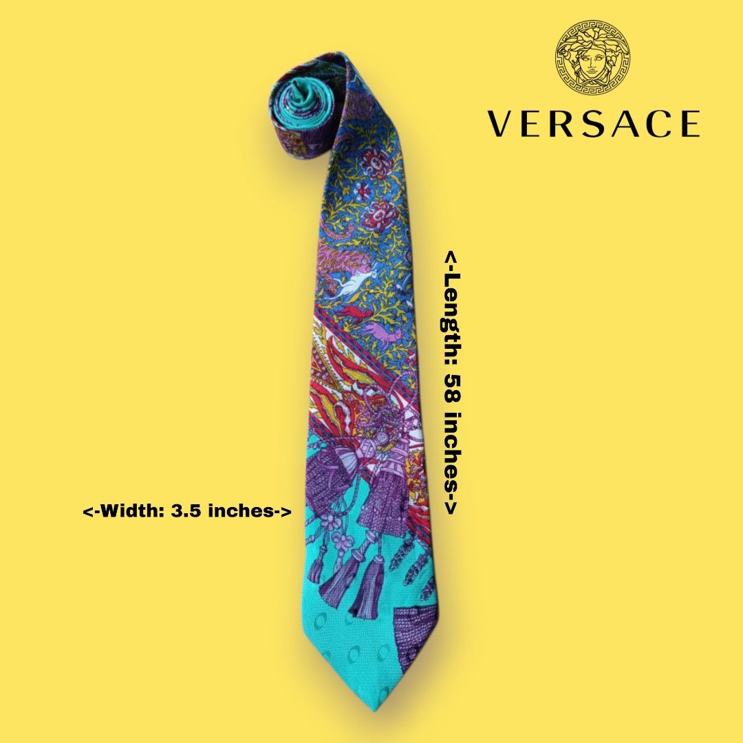 Versace Graphic Design Neck Tie (Category: Ties) located in Bacoor. Submitted by nineties_kid (Listing ID 1467909687, Image 1). Description: >===> Versace Graphic Design Neck Tie Length:58 inches Width: 3.5 inches ______ -Modes Of Delivery: J&T/Lalamove/ LBC (Cash on Pick-up/COD) -Meet-up (Bacoor Cavite Area/Mandaluyong-Shaw,Hulo,Makati Ave) -Modes Of Payment: GCASH NO LAST MINUTE CANCELLATION!! NO TO JOY RESERVERS OR YOU WILL BE BLOCKED AND REPO