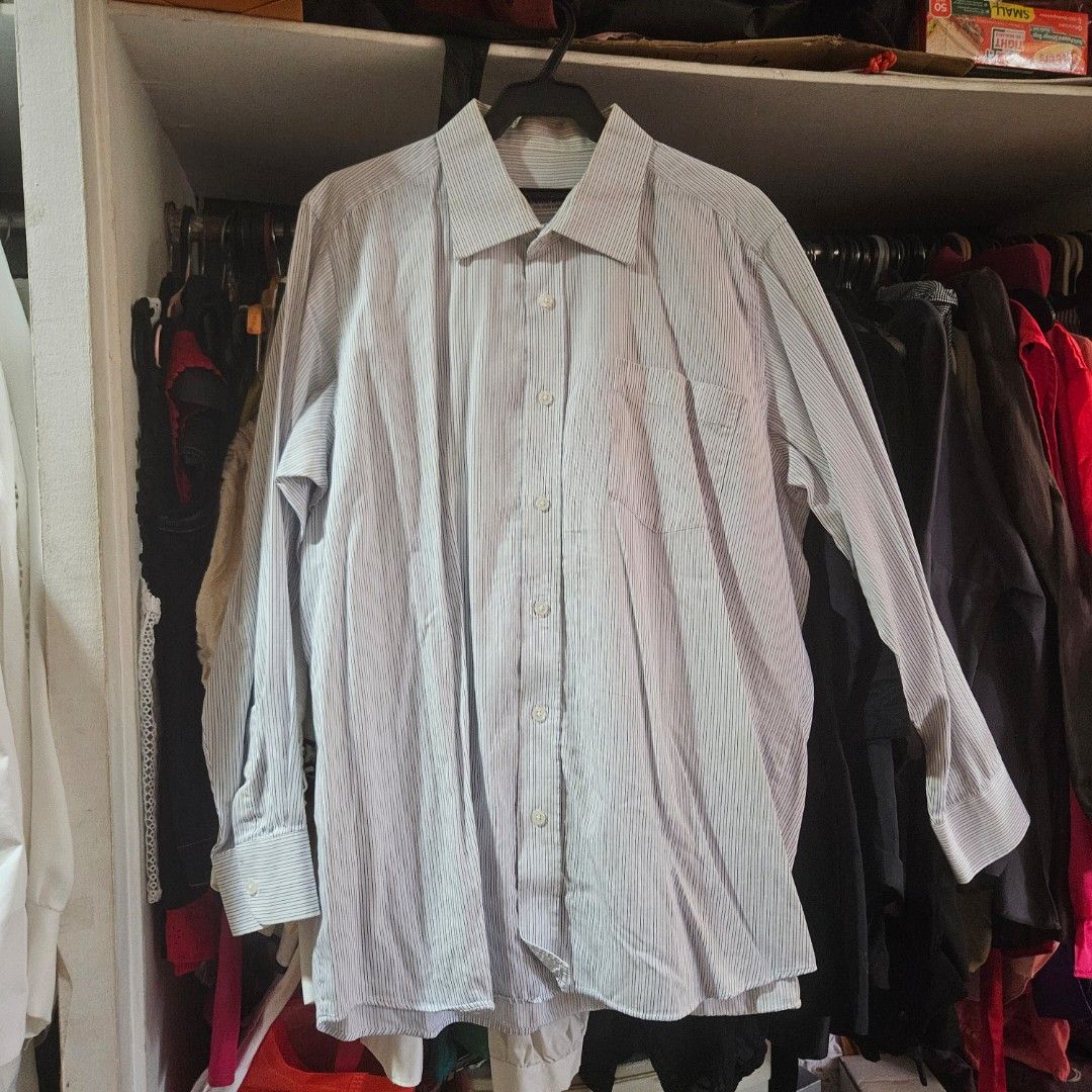 Versatile Blue Tops Blouses (Category: Longsleeves) located in Manila. Submitted by smartluxeph (Listing ID 1467942031, Image 2). Description: 👚✨ PRE-LOVED BLOUSE SALE! ✨👚 Two versatile, comfy pieces at budget-friendly prices! 💕 💙 1. JONIE CHERIE STRIPED BUTTON-DOWN — ₱250 - Classic white with fine blue pinstripes - Long sleeves, collared neckline & chest pocket - Relaxed, oversized fit — unisex! - Can be worn tucked in, loose, or as an outer