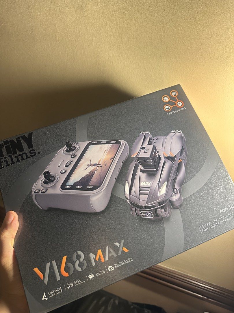 VI68 MAX GPS Obstacle Avoidance Aerial Photography Drone (Category: Drones) located in Caloocan City. Submitted by jhk2922 (Listing ID 1467959310, Image 1). Description: - Model: VI68 MAX Drone Kit - Condition: Brand new, unused, and still in original plastic wrapping - Includes: Controller, carrying case, manual, extra propeller blades, battery, and charging cables - Packaging: Comes complete in the original box - Ready for shipping or meetup!.