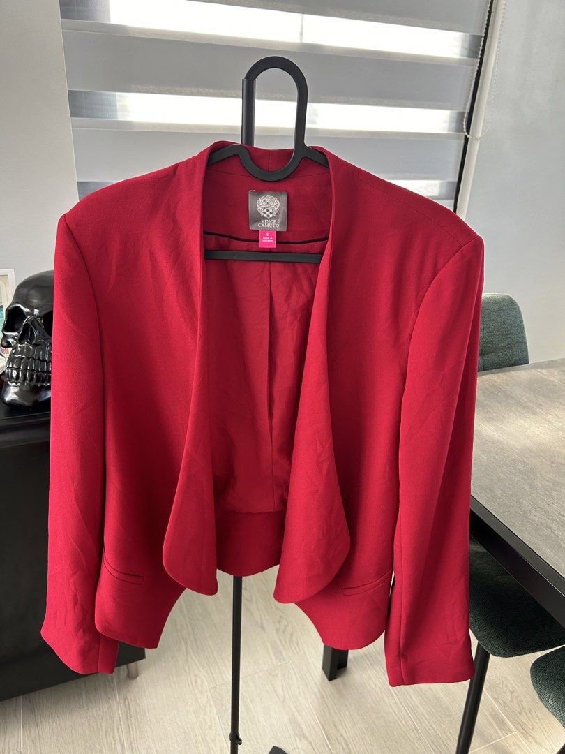 Vince Camuto Red Open Front Blazer (S) (Category: Coats, Jackets and Outerwear) located in Dasmarinas. Submitted by sfclosetcleanup (Listing ID 1467897159, Image 2). Description: .