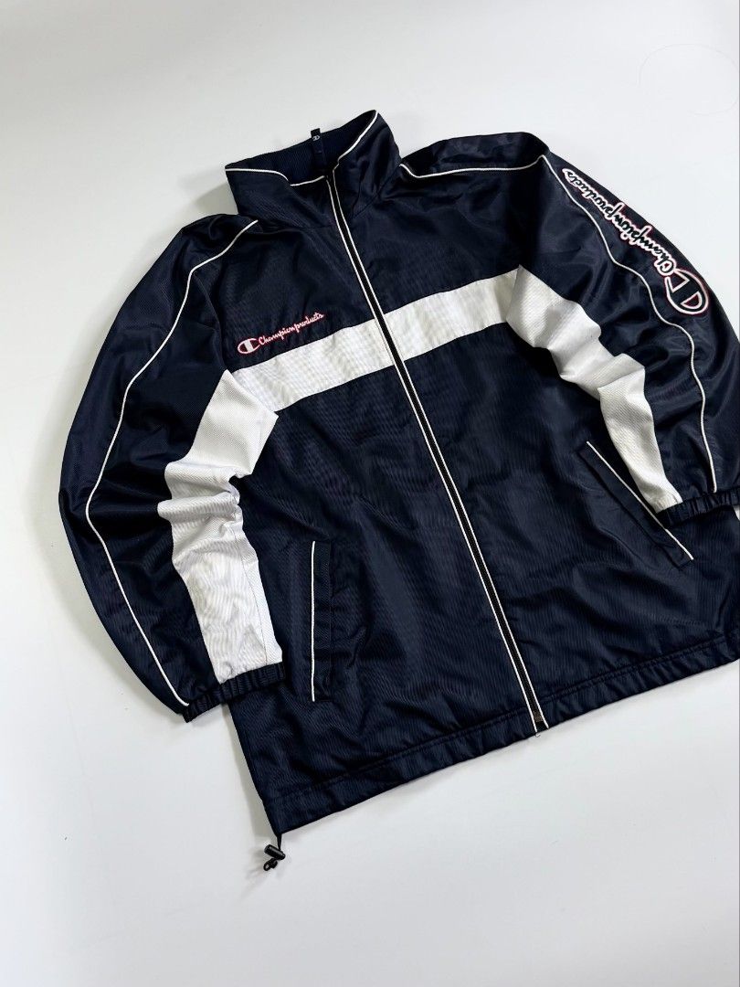 Vintage champion products windbraker (Category: Coats, Jackets and Outerwear) located in Manila. Submitted by curated_premium (Listing ID 1468010249, Image 2). Description: brandnew condition 10/10 color rate 10/10 condition size medium to large 23 width 28 length no issue.