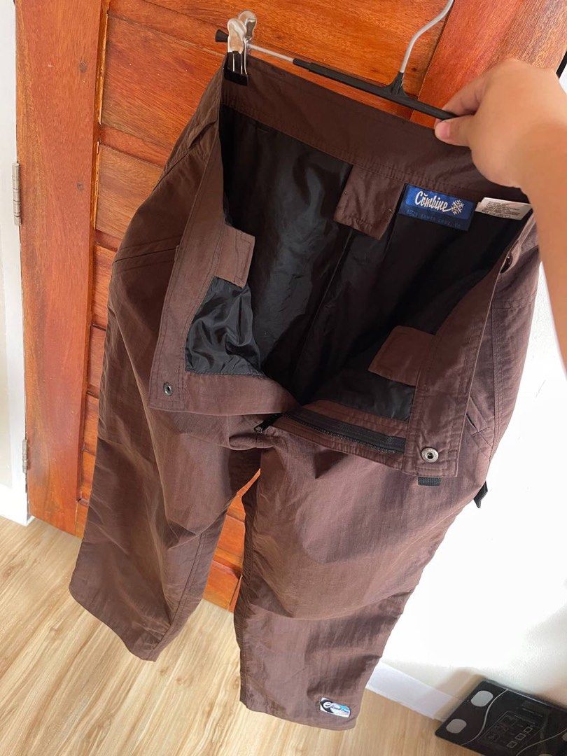 Vintage Combine Snowboard Ski Pants (Category: Coats, Jackets and Outerwear) located in Baler. Submitted by definitelynotmics (Listing ID 1467846423, Image 2). Description: FOR SALE VINTAGE COMBINE SNOWBOARD SKI PANTS COLOR BROWN UNISEX IN EXCELLENT CONDITION SIZE MEDIUM ON TAG CAN FIT SIZE 30 TO 31 WAISTLINE NOT GARTERIZED COLOR RATE 9/10 WORKING ANG ZIPPER AND BUTONES LIGHTWEIGHT PANTS LENGTH 40 INCHES WITH MINIMAL FLAWS KINDLY CHECK THE PHOTOS