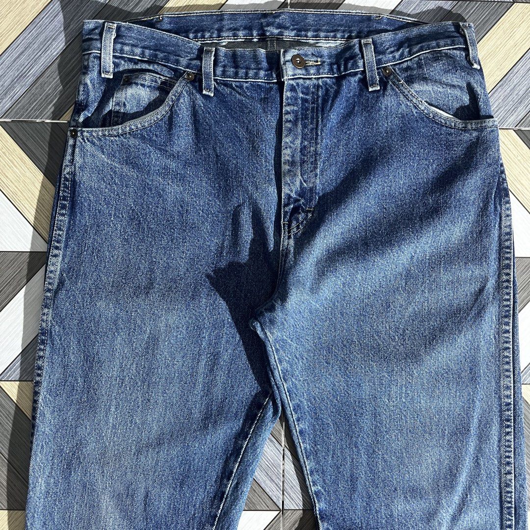 Vintage Dickies Denim Work Jeans (Category: Jeans) located in Daraga. Submitted by th3cliquejunks (Listing ID 1467908628, Image 3). Description: Vintage Dickies Denim Work Jeans Tagged Size: 34”x34” Condition: 9.5/10 No major flaw Regular Fit Measurement: Waist: 34” Length: 45” Hem: 9” - 2,000 Dm!.