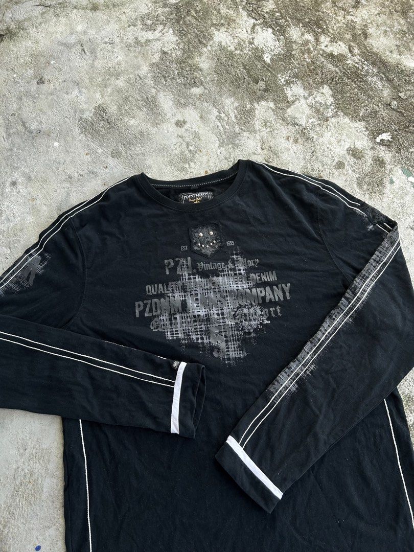 Vintage Y2K Point Zero Grunge Long Sleeve (Category: Tshirts & Polo Shirts ) located in Balanga. Submitted by nothingtohold.co (Listing ID 1467912586, Image 2). Description: Vintage Y2K Point Zero Grunge Long Sleeve Medium on tag | 22 width | 29.5 length | 9.8 condition No issue Gcash | jnt | bataan Vouch~vc.