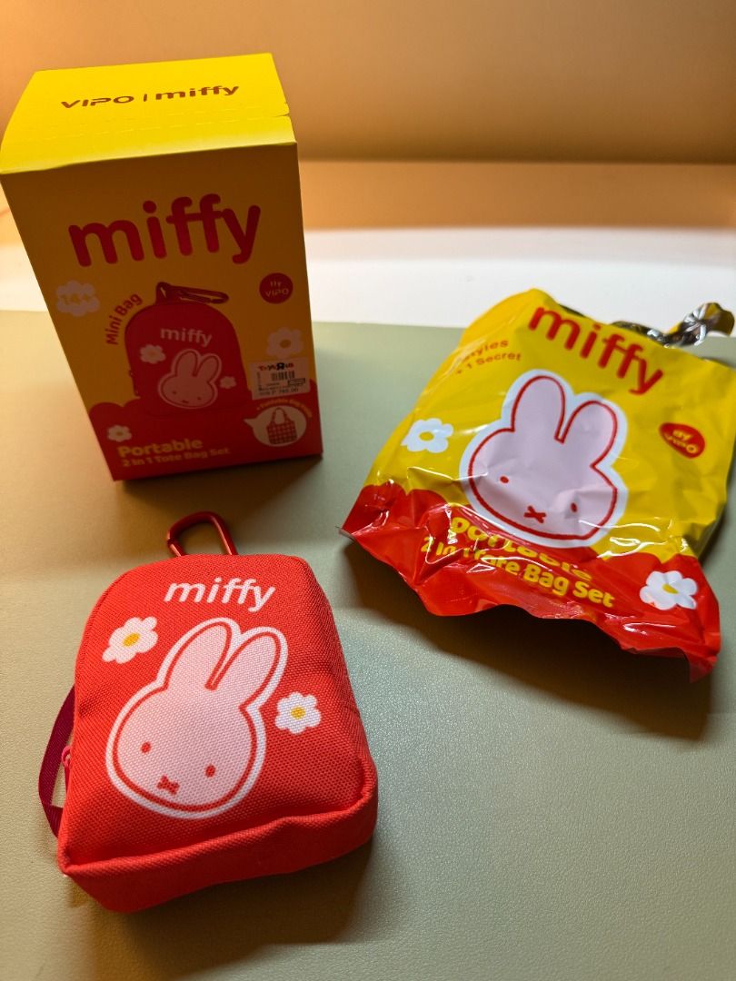 VIPO | MIFFY: Portable Bag Set-Blind Box (Red) (Category: Designer & Blind Box Toys) located in Taguig. Submitted by jilinlin (Listing ID 1468047675, Image 2). Description: details: — rfs: not my prio — opened box (from the bottom); unsealed foil — never used/literally just opened it to check the design & take pictures — bought from toys r us ayala mall manila bay (september 11, 2026) — price is still negotiable; willing to sell for a lower price