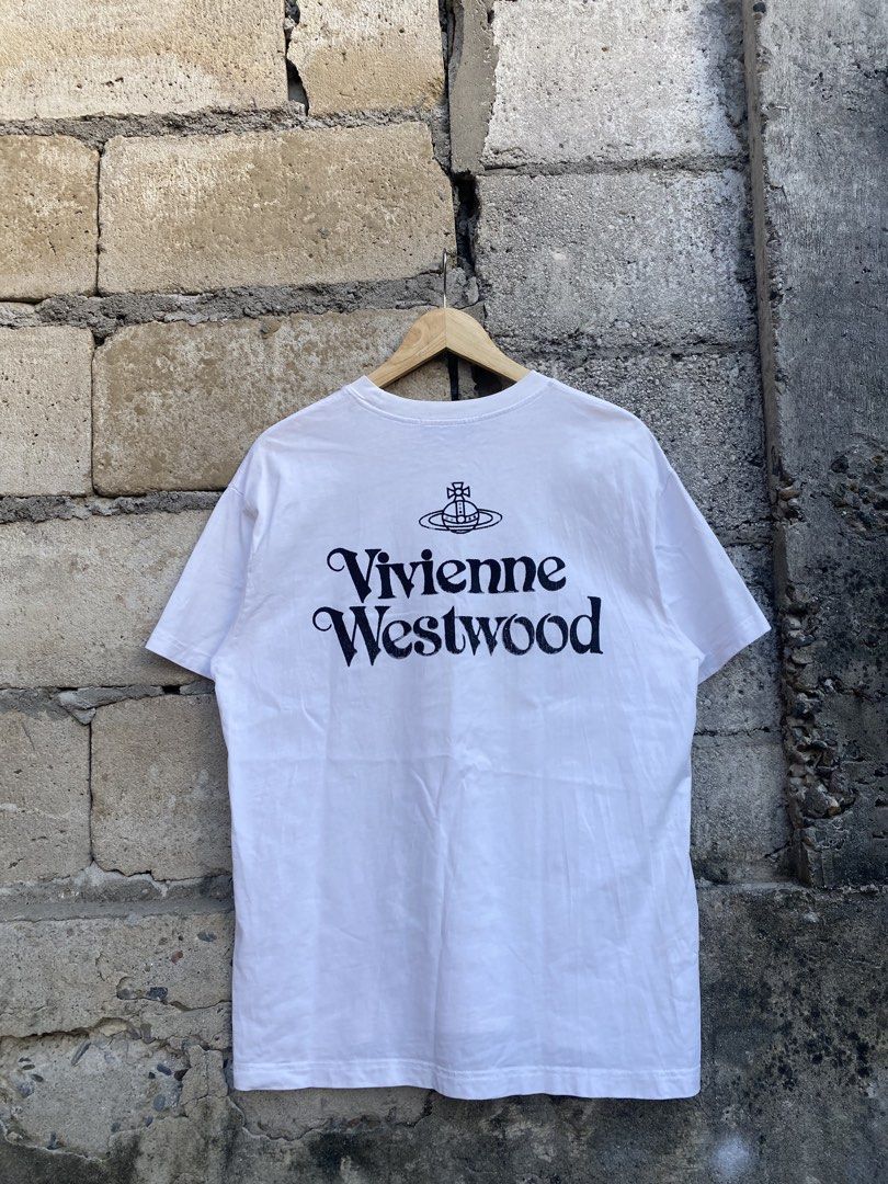 Vivienne Westwood White Tee (Category: Formal Shirts) located in Candaba. Submitted by dejesus.bench17 (Listing ID 1468009394, Image 2). Description: Vivienne Westwood Distressed Tee -Color: White -Condition: Excellent -Color rate: 9/10 -Issue: None -Dimes: W21 L27 -Price: 599 + ship .