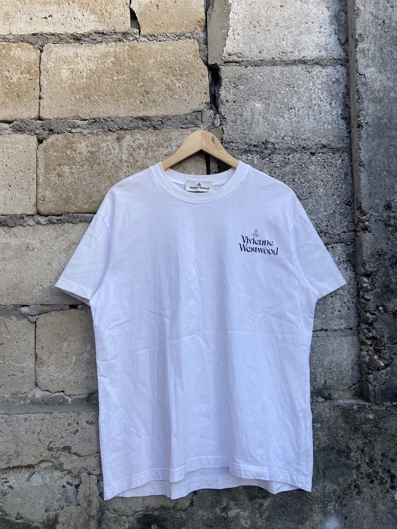 Vivienne Westwood White Tee (Category: Formal Shirts) located in Candaba. Submitted by dejesus.bench17 (Listing ID 1468009394, Image 1). Description: Vivienne Westwood Distressed Tee -Color: White -Condition: Excellent -Color rate: 9/10 -Issue: None -Dimes: W21 L27 -Price: 599 + ship .