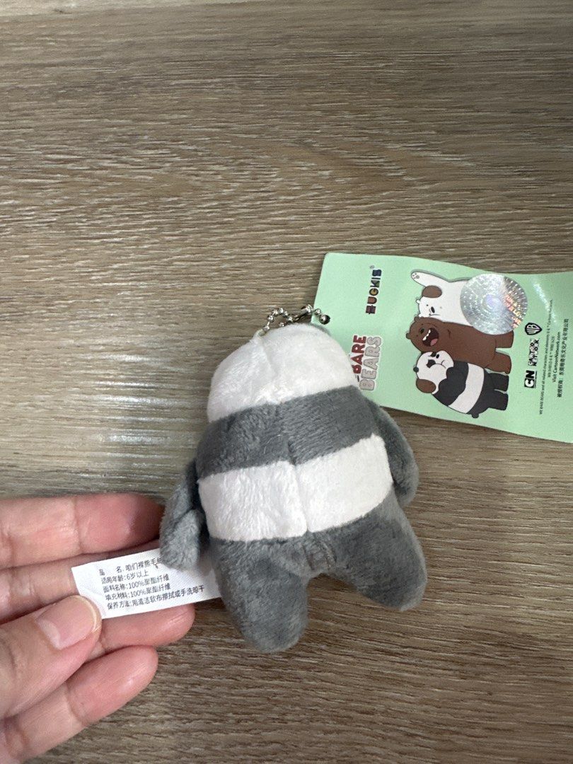 We Bare Bears Panda Plush Keychain with Tag (Category: Plushies & Soft Toys) located in Cainta. Submitted by shopbyyna (Listing ID 1467893291, Image 2). Description: - 100% Official Miniso x We Bare Bears merchandise - Brand new with original hang tag and holographic sticker intact - Soft and huggable panda plush design with cute facial expression - Equipped with a secure ball chain for easy attachment to bags, keys, or pouches - Perfect for gift