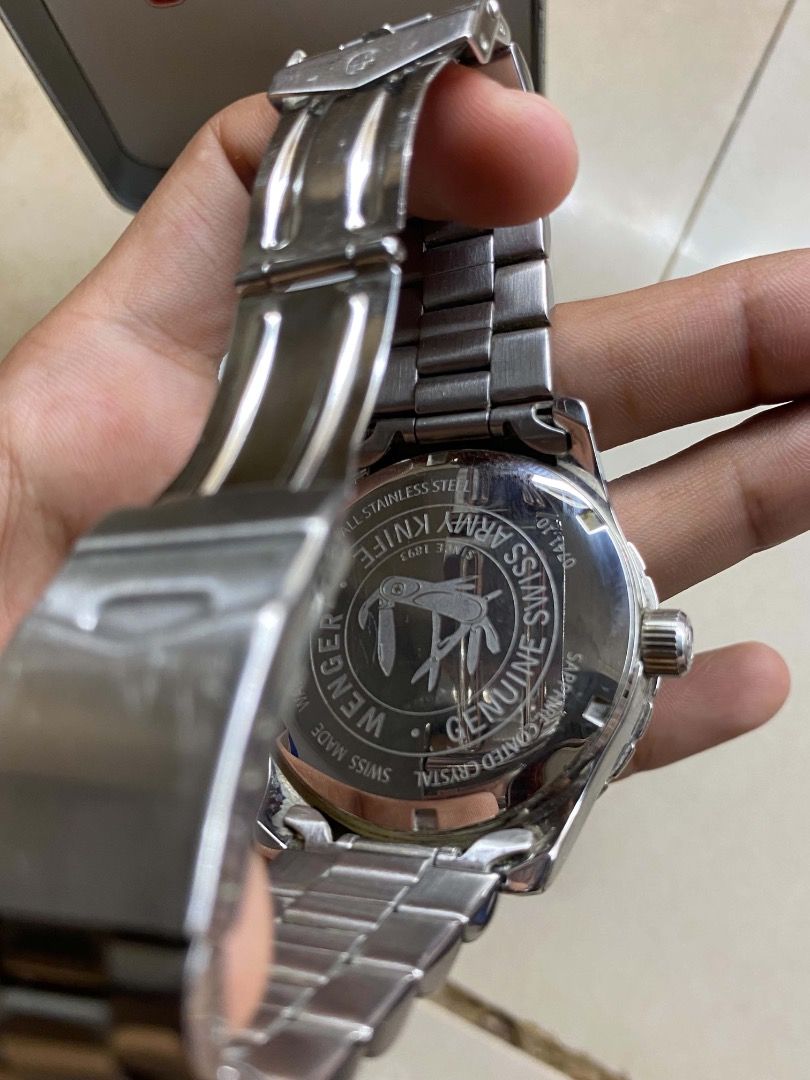 Wenger Field Granadier 0741.10 Swiss Made (Category: Men's Watches) located in Caloocan City. Submitted by peaceful.jb (Listing ID 1468028664, Image 3). Description: WENGER + WATCH MENS White Dial 41mm Complete Links / Double Lock Complete Box and Papers Nasa Pic na details and other minimal issues Kindly check. .