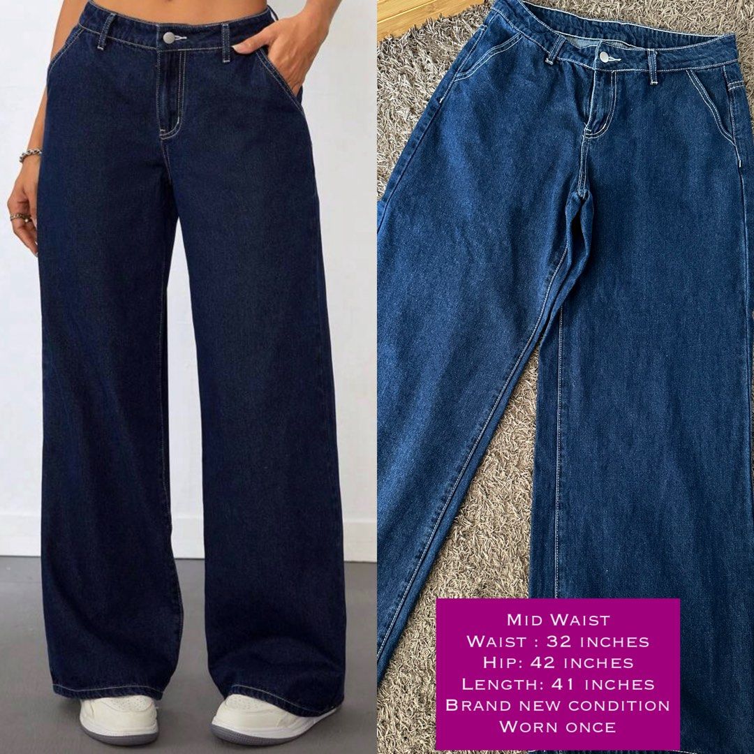 Wide leg pants (Category: Jeans) located in Dasmarinas. Submitted by maycruz1991 (Listing ID 1468058323, Image 1). Description: Declutter 🤍 Worn only during my recent travels. Size and price details posted. Location : Dasmarinas Cavite Mop: Gcash / BPI Shipment : J&T/Lalamove Thank you 😊.