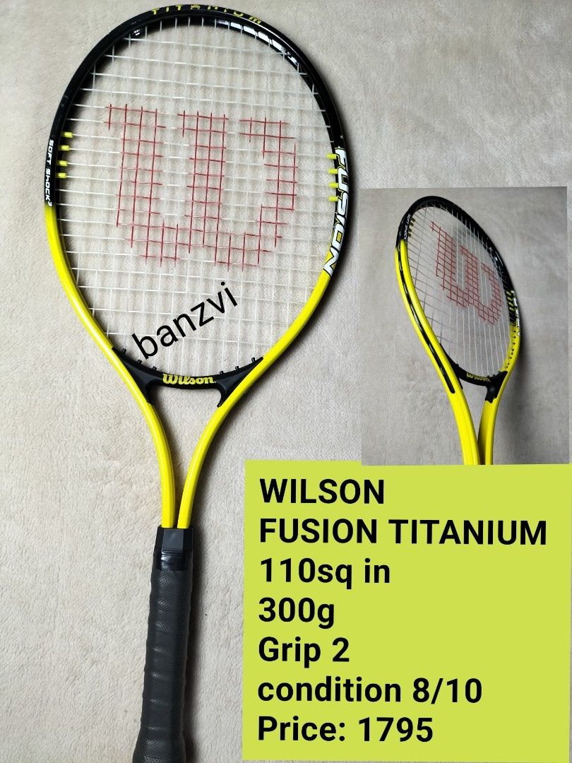 Wilson Tennis Racket (Category: Racket and Ball Sports) located in Cainta. Submitted by banzvi73 (Listing ID 1467979856, Image 2). Description: 💯 original shipping Nationwide no COD COP PROVINCE location Cainta Rizal prices posted on each picture .