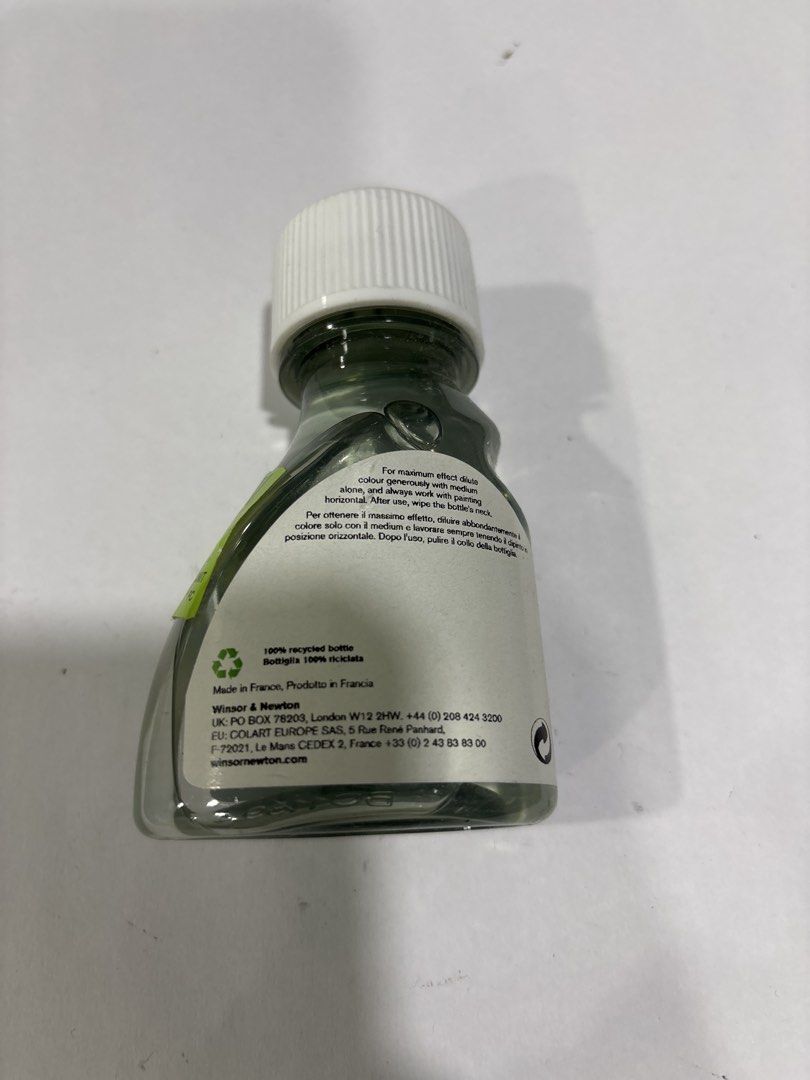 Winsor & Newton Granulation Medium 75ml (Category: Craft Supplies & Tools) located in Mandaluyong City. Submitted by clothescarousel (Listing ID 1468024827, Image 2). Description: - Brand/Item: Winsor & Newton Granulation Medium - Size: 75ml bottle - Effect: Increases color granulation for unique watercolor textures - Origin: Made in France - Packaging: 100% recycled bottle with instructions on the back label - Condition: Brand new, great additio