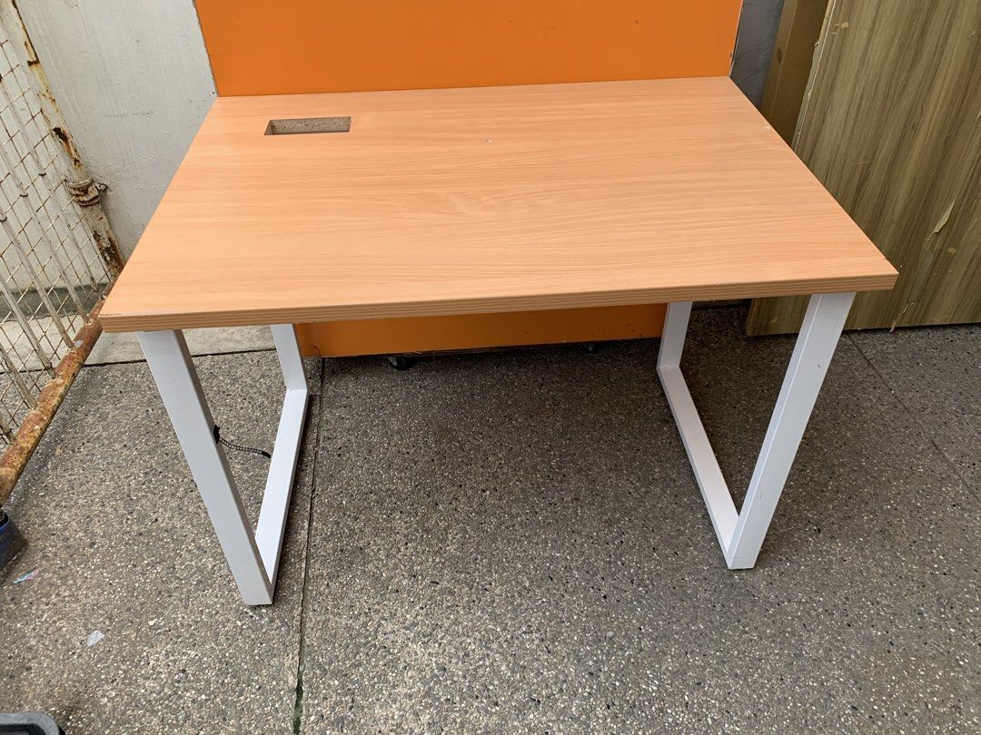 Wooden Study/Computer/Kids Laminated Table (Category: Tables & Sets) located in Paranaque City. Submitted by seb_trading (Listing ID 1467843650, Image 2). Description: Dimensions: 27.5 depth x 39 wide x 29 height inches wooden high grade table top heavy duty metal frame & feet slightly adjustable feet height for balance best for desktop computer set or office recprion table or kids study table or kichen preparation table imported from Australia l