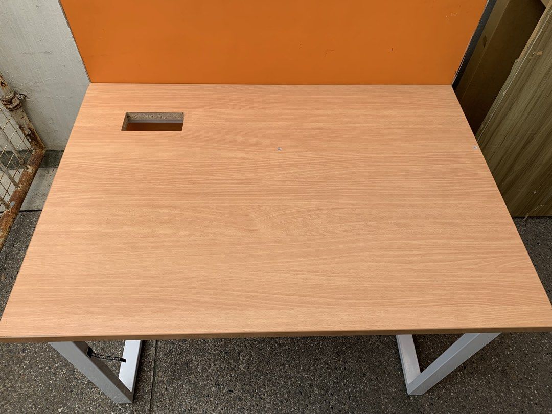 Wooden Study/Computer/Kids Laminated Table (Category: Tables & Sets) located in Paranaque City. Submitted by seb_trading (Listing ID 1467843650, Image 3). Description: Dimensions: 27.5 depth x 39 wide x 29 height inches wooden high grade table top heavy duty metal frame & feet slightly adjustable feet height for balance best for desktop computer set or office recprion table or kids study table or kichen preparation table imported from Australia l