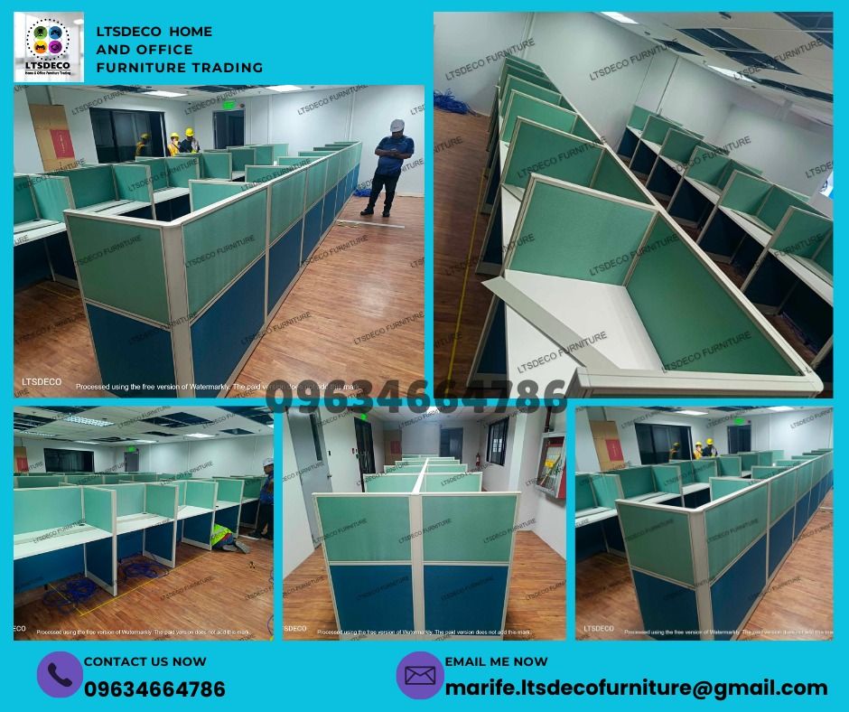workstation tables modular office partition furniture customized (Category: Office Furniture & Fixtures) located in Quezon City. Submitted by lailace (Listing ID 1467909899, Image 1). Description: 👉Are you looking for WORKSTATION, MODULAR CUBICLES OFFICE PARTITION, and OFFICE FURNITURE SUPPLIER? LTSDECO Furniture, is direct supplier, manufacturer, and trusted provider of high quality, affordable and durable modular office divider partition, home