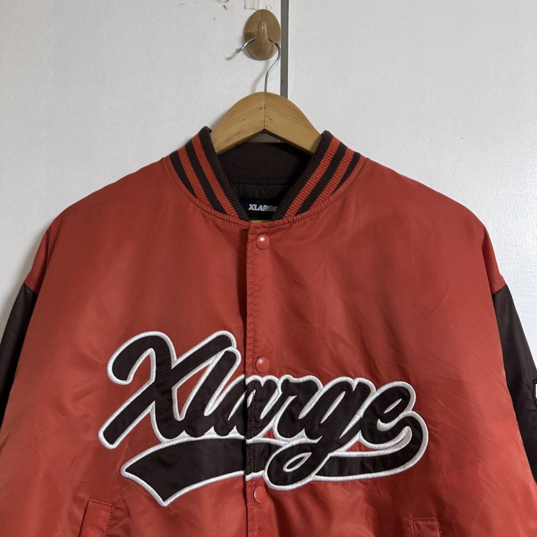 XLARGE Baseball Logo Varsity Jacket (Category: Luxury Apparel) located in General Trias. Submitted by seconddegreeco (Listing ID 1467976213, Image 3). Description: XLARGE Baseball Logo Varsity Jacket Small best fit Large (boxy) 24 length 24 width 23 sleeves Like new ✨ No issue.