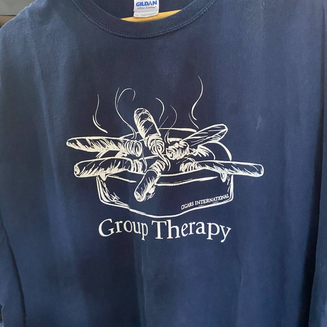 Y2K Group Therapy Obscure Tee (Category: Tshirts & Polo Shirts ) located in Legazpi City. Submitted by southeastjunkies (Listing ID 1467871740, Image 2). Description: 2000's Group Therapy Cigar Smoke Shirt (Gildan Heavy Cotton Tag) (Weed, Obscure, Statement, Graphic, Smoking, Marlboro shirt) 24x30 (XL).