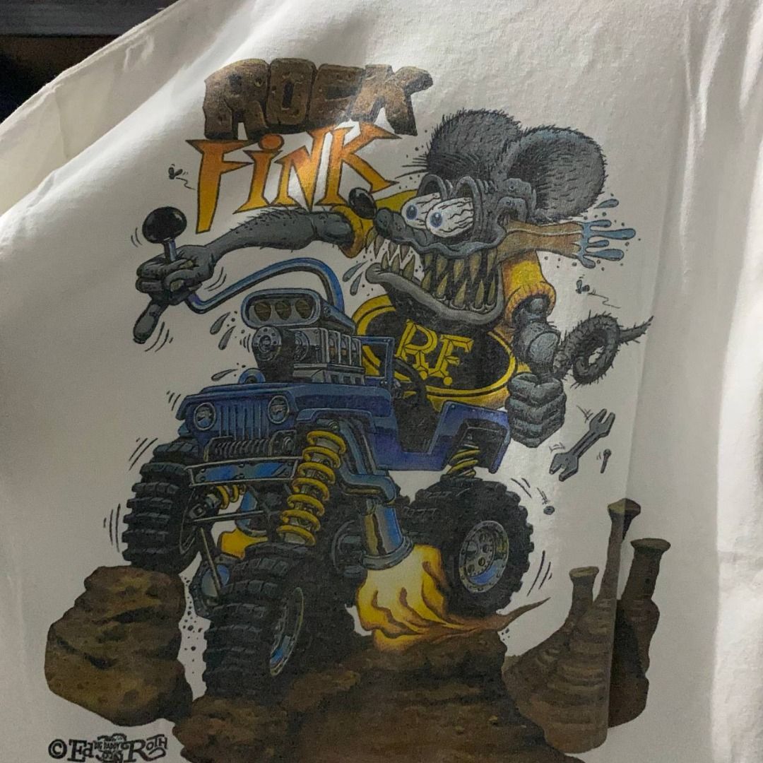 Y2K Rat Fink Big Graphic Tee (Category: Tshirts & Polo Shirts ) located in Legazpi City. Submitted by southeastjunkies (Listing ID 1467872228, Image 3). Description: 2000's Rat Fink "Rock Fink" Graphic Shirt (Cartoon Tee) 21x28.5 .