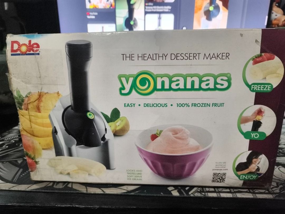 Yonanas Dessert Maker (Category: Juicers, Blenders & Grinders) located in Pasig City. Submitted by randomstuffs23 (Listing ID 1467898975, Image 1). Description: Not sure kung na use or hindi natambak lang sa bodega working can send video Lalamove or pick up.