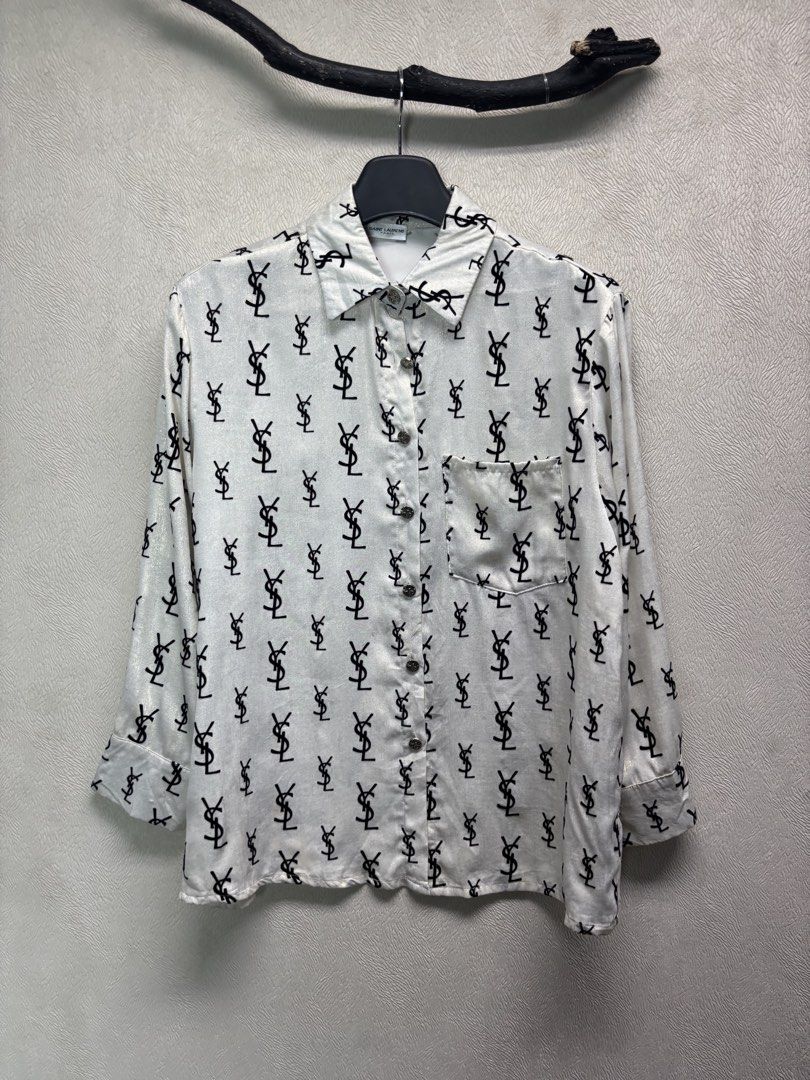 Ysl LS Buttondown Womens (Category: Shirts) located in Baybay. Submitted by thrift.ed2023 (Listing ID 1468018903, Image 1). Description: Ysl LS Buttondown Womens Large to Xl 23x30 No Issue Need Wash Good as New.