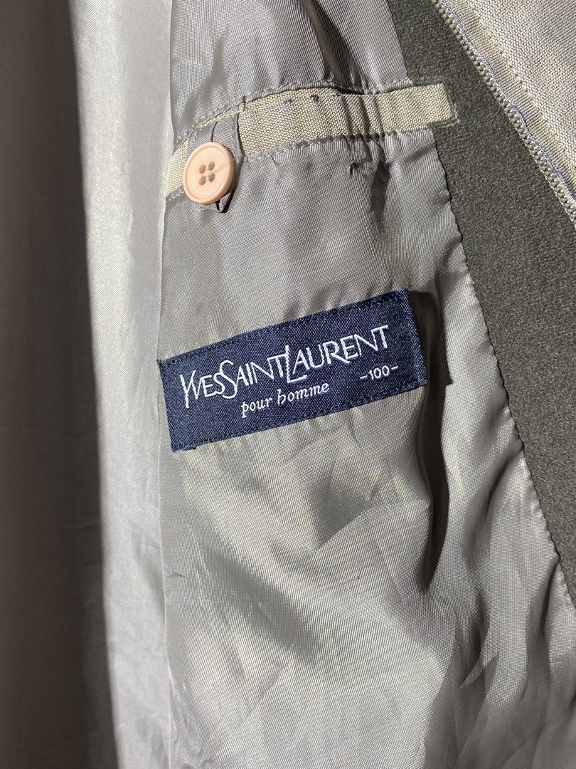 Yves Saint Laurent Jacket (Category: Coats, Jackets and Outerwear) located in Caloocan City. Submitted by rhouzze.ph (Listing ID 1467968080, Image 3). Description: Name: YSL Dimensions: Size: Condition: Fair Condition Issue: Greese stain on hem.