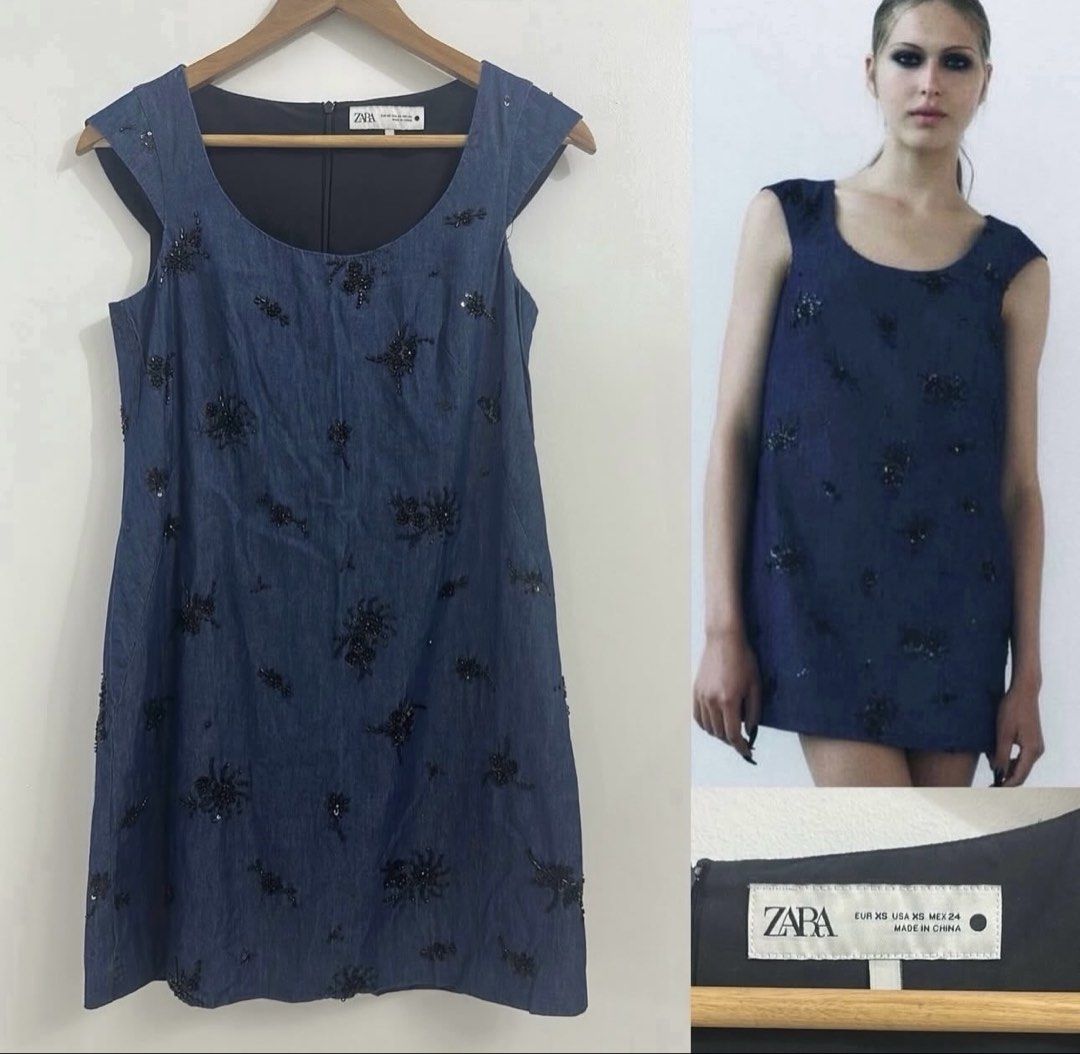 Z A R A Denim beaded Dress (Category: Dresses) located in Iloilo. Submitted by vpscloset (Listing ID 1468059097, Image 1). Description: .