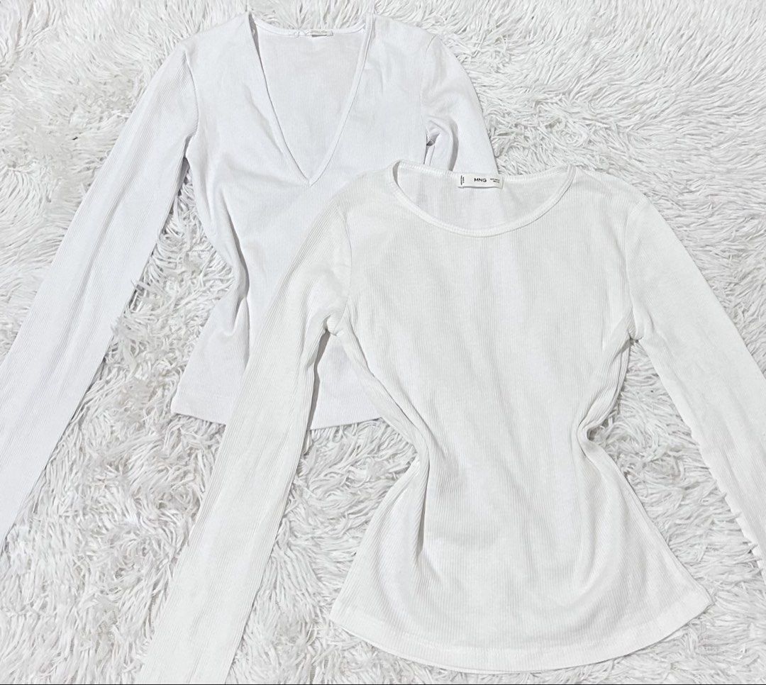 Zara & MNG Long Sleeve Top (Category: Longsleeves) located in Cabanatuan. Submitted by fitsby.el (Listing ID 1467984948, Image 1). Description: 99 EACH brand new over 🏃🏻 vneck- zara round neck-mng.