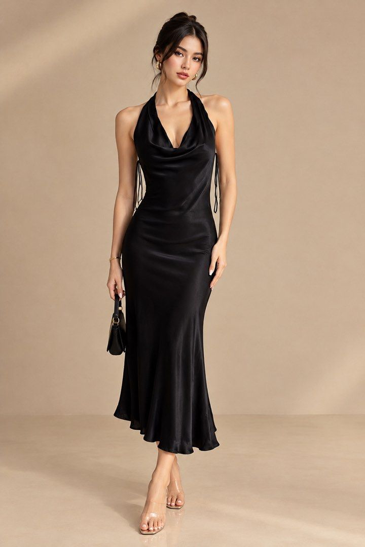 Zara black satin dress (Category: Dresses) located in Quezon City. Submitted by swift_kenjie (Listing ID 1467857481, Image 1). Description: 🖤 ZARA BLACK SATIN DRESS 🖤 Best fit medium🥰 Elegant, classy & timeless! ✨ Ang lakas maka-rich girl ng dating! 😍 Perfect for dinner dates, parties, and special occasions. 💋 Brand: ZARA 🖤 Color: Black ✨ Style: Classy & Elegant.