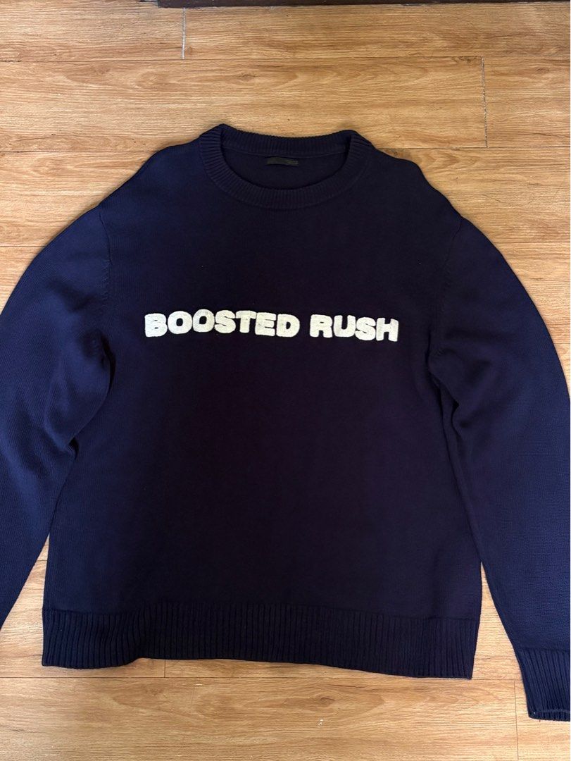 Zara Boosted Rush Navy Blue Knit Sweater (Category: Sleep and Loungewear) located in Makati City. Submitted by martt_ (Listing ID 1467859856, Image 1). Description: FOR SALE!!! Zara Navy Blue Sweater Size L 450 only (orig price: 2,590) Good as new Rfs: need allowance for school MOP: gcash/bpi MOD: lalamove Loc: Paranaque PM IF INTERESTED!!!!.