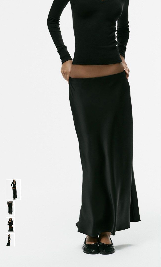 ZARA SATIN MIDI SKIRT (Category: Skirts) located in Quezon City. Submitted by g23_closet (Listing ID 1467888040, Image 2). Description: Pina alter sa paras from med to small size .