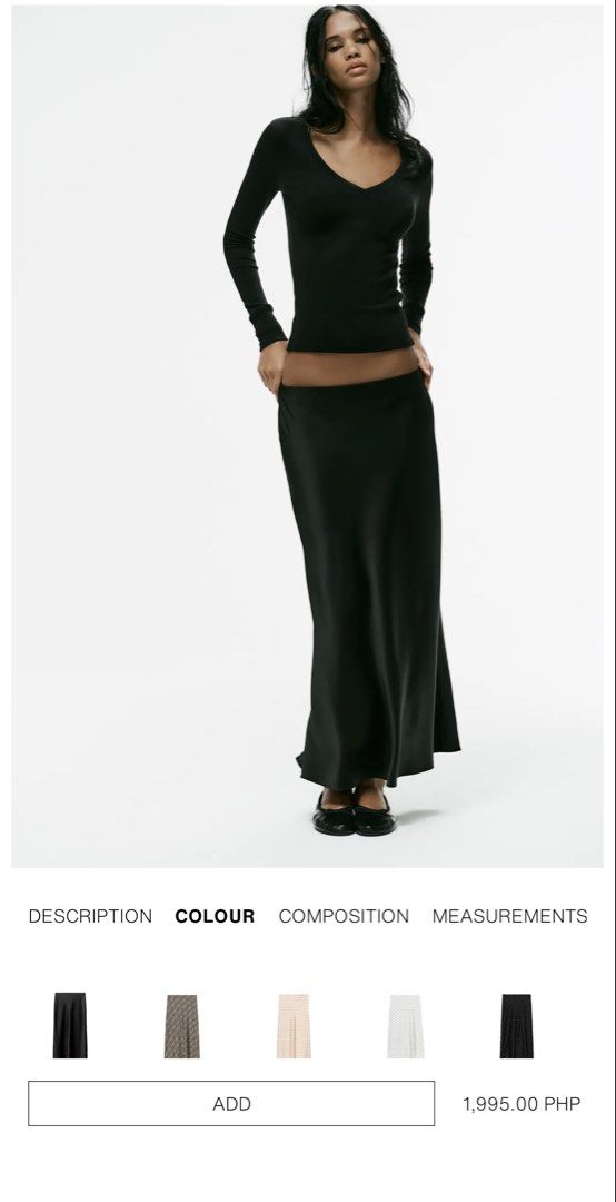 ZARA SATIN MIDI SKIRT (Category: Skirts) located in Quezon City. Submitted by g23_closet (Listing ID 1467888040, Image 1). Description: Pina alter sa paras from med to small size .