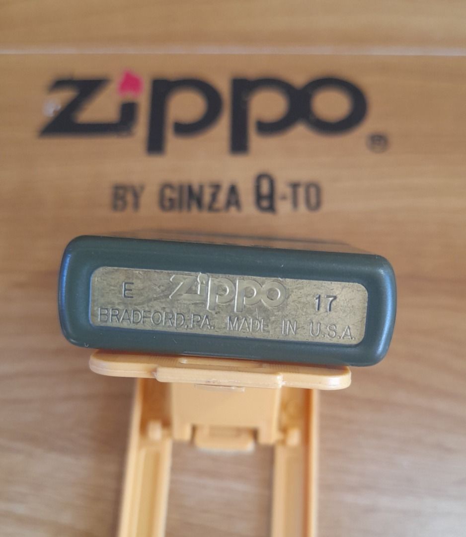 Zippo Matte Green lighter (Category: Vintage Collectibles) located in San Pedro. Submitted by taberna_carpe_diem (Listing ID 1467909167, Image 2). Description: Zippo in Matte Green finish w/ Zippo logo. W/ Case date May 2017, Insert date Apr 2017. No box, shipping c/o buyer..