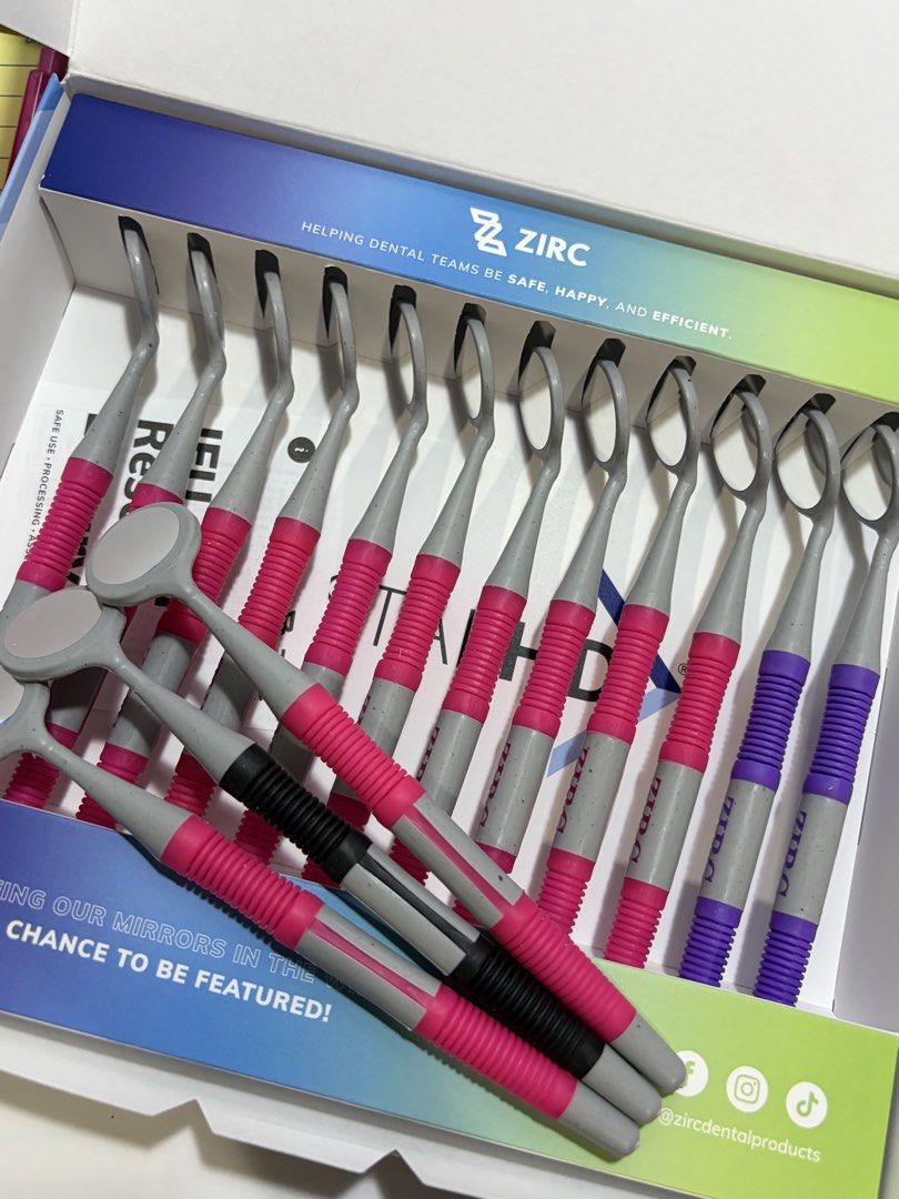 Zirc Dental Mouth Mirror (Category: Medical Supplies & Tools) located in San Pedro. Submitted by dainty00 (Listing ID 1467956456, Image 1). Description: ZIRC MOUTH MIRROR ✨ Brand new Single sided & double sided available! Inquire for colors, availability & prices 🦷.