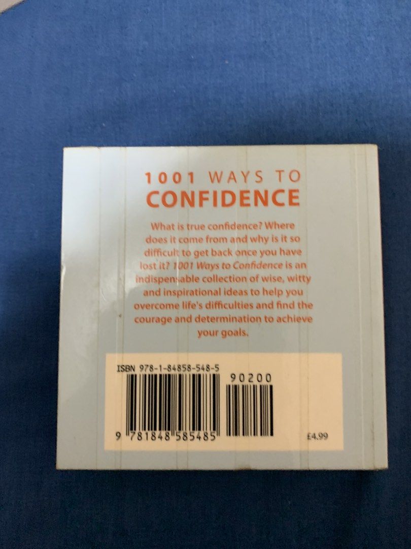 1001 to CONFIDENCE (Self help book) (Category: Storybooks) located in San Carlos. Submitted by bong3774 (Listing ID 1468091828, Image 2). Description: If you have no self confidence then this book is perfect for you as in it will teach to develop & have your lasting self confidence..