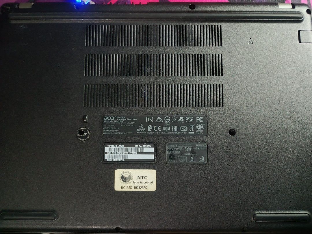 10th Gen Acer Laptop (Category: Laptops & Notebooks) located in Baguio. Submitted by zenlacity (Listing ID 1468119444, Image 3). Description: 6K nalang po if get within the day No Return Policy Acer Laptop TravelMate P214 Series Model N19Q7 Specs: CPU i3-10110U Screen Size 14" RAM DDR4 8GB SSD NVME 128 GB HDD 1TB Windows 10 Pro 3 USB slots 1 Type C port 1 VGA port 1 HDMI port 1 LAN port 1 Audio port 1 SD card port Pros: Good Screen Office Activat