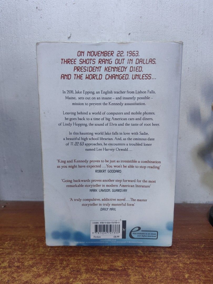 11 22 63 (Paperback ) -Stephen King (Category: Everything Else Others) located in Tarlac. Submitted by chapterse7en (Listing ID 1468067508, Image 2). Description: IMPORTANT: Serious buyers only. Lowballers and unresponsive buyers who ghost the chat will be automatically BLOCKED. Please do not message if you have no real intention of purchasing. Thank you for respecting my time. Good Condition Trade Paperback UK Edition Signs of usage Mode of Paym