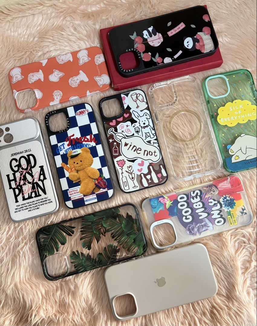 14 / 15 Plus cases (Category: Cases & Sleeves) located in Manila. Submitted by aprhilanne34200 (Listing ID 1468235293, Image 2). Description: iPhone 14/15 Plus cases Most are like new Original LAUT leafy and Goodvibes case Casetify and other brand from 🍊 app. Take all for 600.