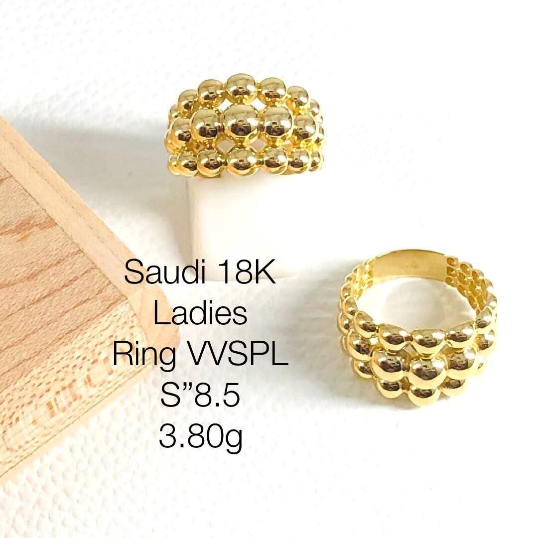 18k Saudi gold bubble ring (Category: Rings) located in Manila. Submitted by bhelgoldseller2ndaccount (Listing ID 1468129221, Image 2). Description: New!!✨New!!✨New!! Authentic 18k Saudi Golds 💯pawnable/naisasanla 💯with high appraisal rate 💯good investment 💯Direct supplier price 👉OPEN for resellers 🌺please take time to evaluate their actual sizes and grams 👉Best panggift for all occasions ✅ Sold per grams not per piece Kya lowest price ✅Wi