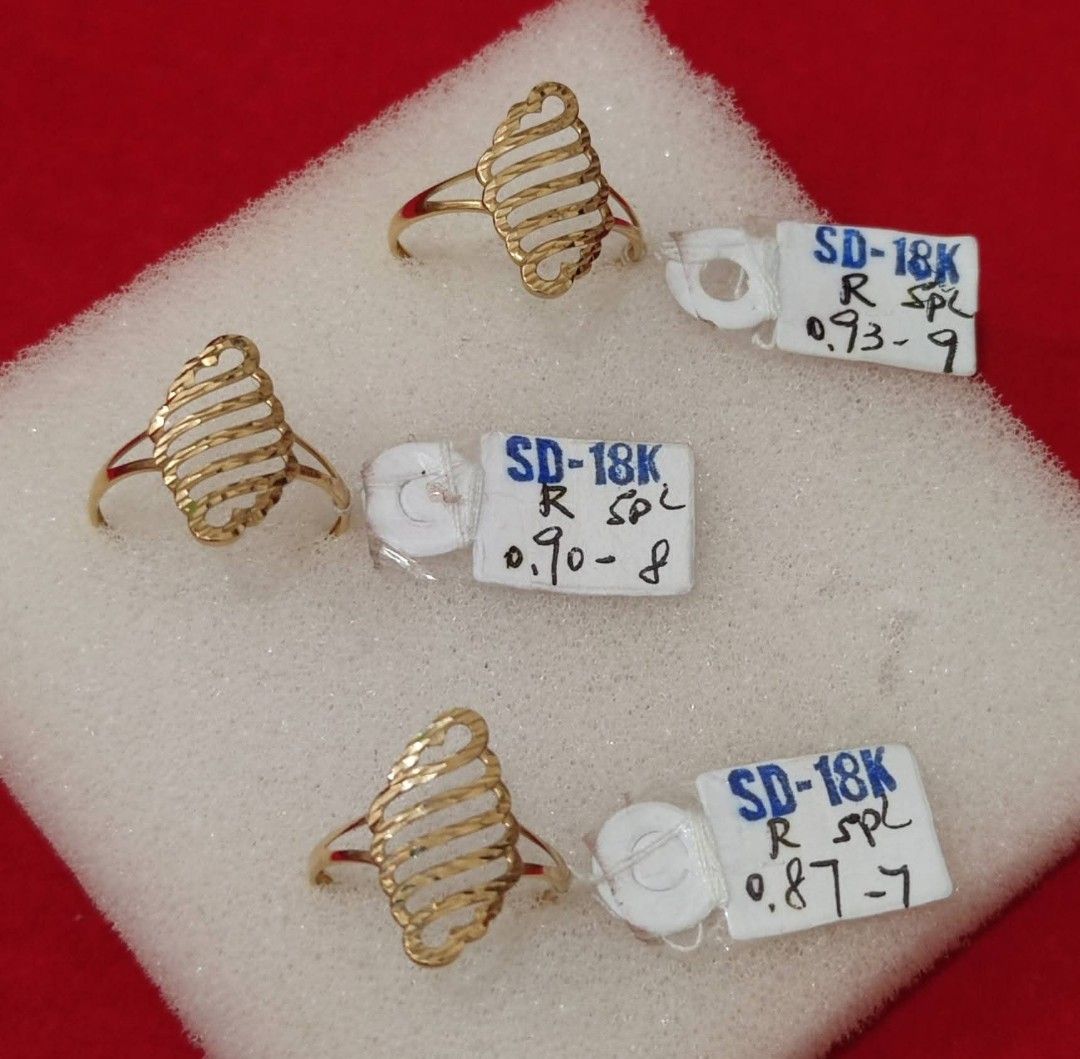 18k Saudi gold ladies ring (Category: Rings) located in Manila. Submitted by bhelgoldseller2ndaccount (Listing ID 1468167488, Image 2). Description: New!!✨New!!✨New!! Authentic 18k Saudi Golds 💯pawnable/naisasanla 💯with high appraisal rate 💯good investment 💯Direct supplier price 👉OPEN for resellers 🌺please take time to evaluate their actual sizes and grams 👉Best panggift for all occasions ✅ Sold per grams not per piece Kya lowest price ✅Wi