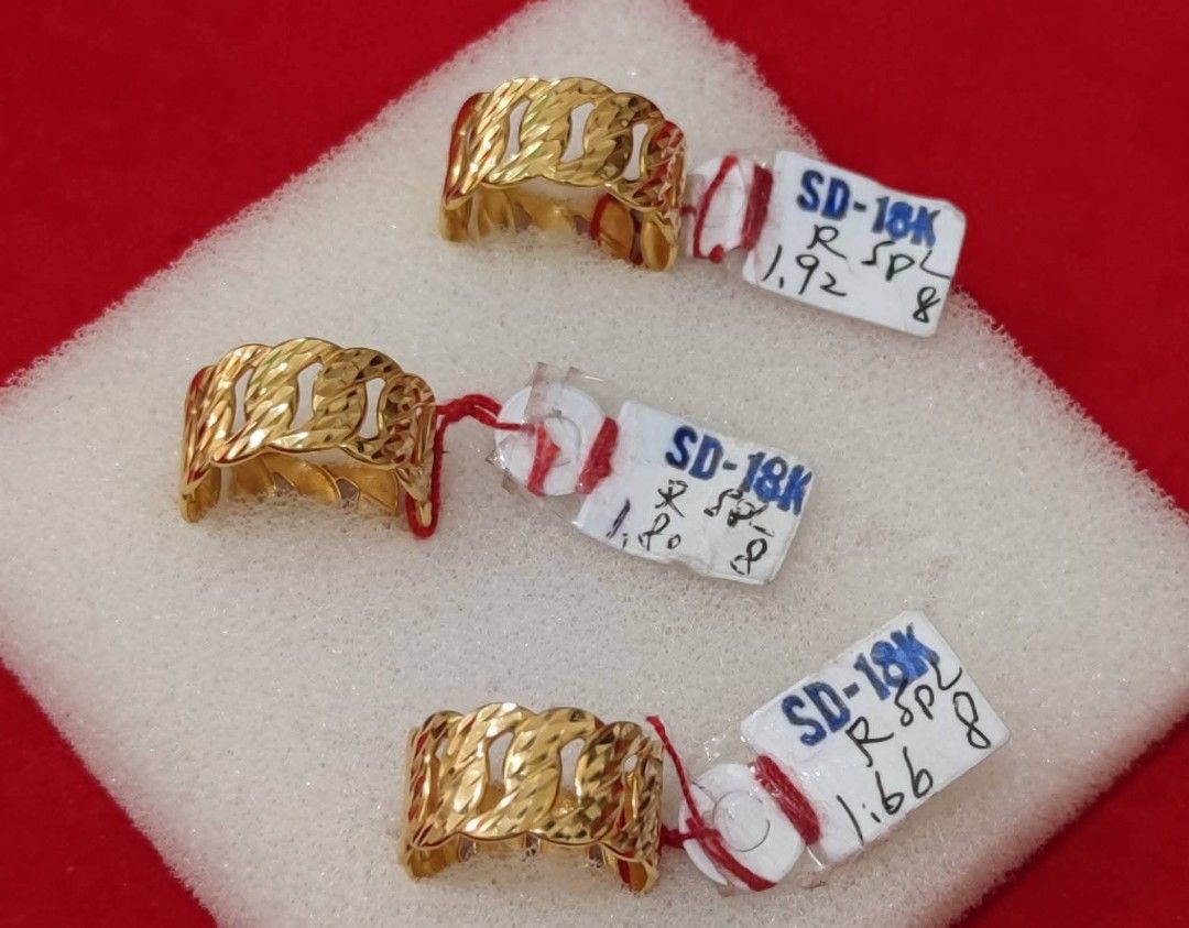 18k Saudi gold ladies ring (Category: Rings) located in Manila. Submitted by bhelgoldseller2ndaccount (Listing ID 1468167488, Image 3). Description: New!!✨New!!✨New!! Authentic 18k Saudi Golds 💯pawnable/naisasanla 💯with high appraisal rate 💯good investment 💯Direct supplier price 👉OPEN for resellers 🌺please take time to evaluate their actual sizes and grams 👉Best panggift for all occasions ✅ Sold per grams not per piece Kya lowest price ✅Wi