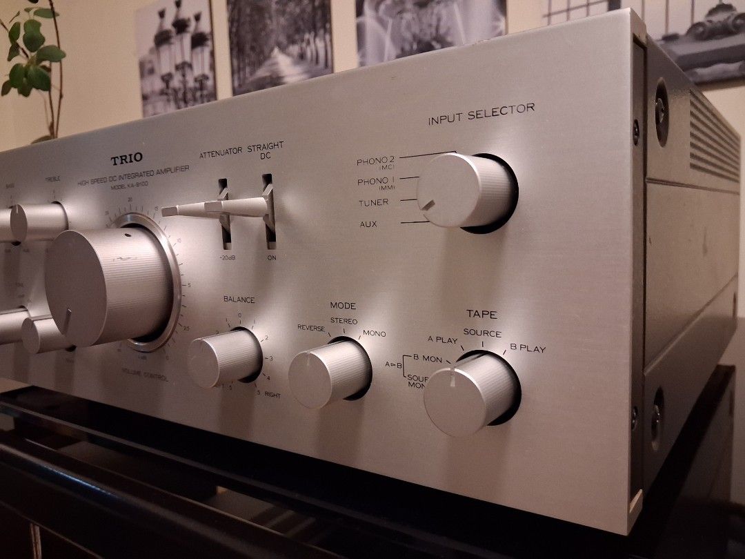 1978 TRIO / Kenwood Amplifier (Category: Soundbars, Speakers & Amplifiers) located in Muntinlupa City. Submitted by Festu (Listing ID 1468245290, Image 3). Description: For sale P10,500 Condition: Used / 2nd hand Muntinlupa City Trio / Kenwood Stereo Integrated Amplifier Model KA-8100 100volts from Japan 150 watts power consumption 60 watts per channel Speaker A,B Phono 1 MM Phono 2 MC Weight 11.5kg Dimensions : Width 440x Height 153 (146) x Dept